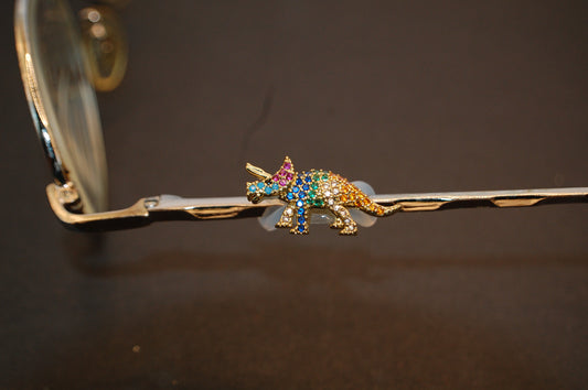 Jeweled Triceratops Charm