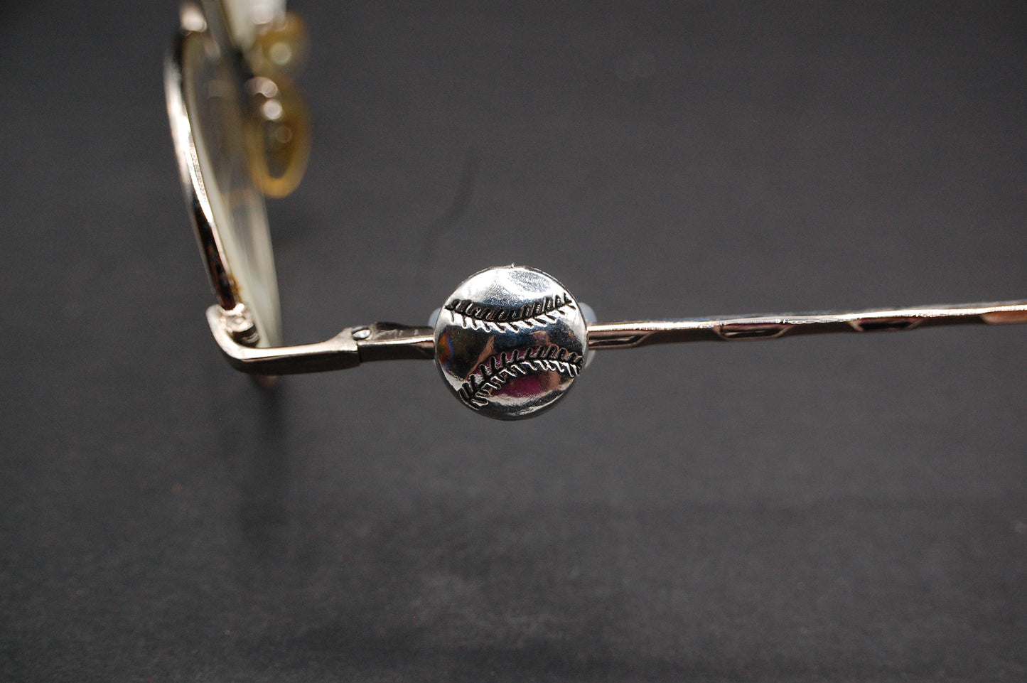 Metal Baseball Eyedeco Charm
