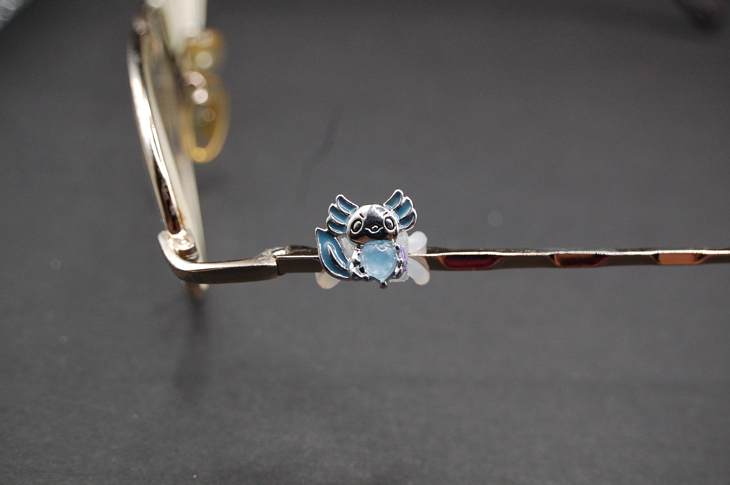 Blue Axolotl Eyedeco Charm