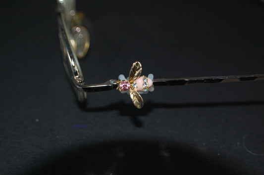 Pink Jeweled Bee Charm