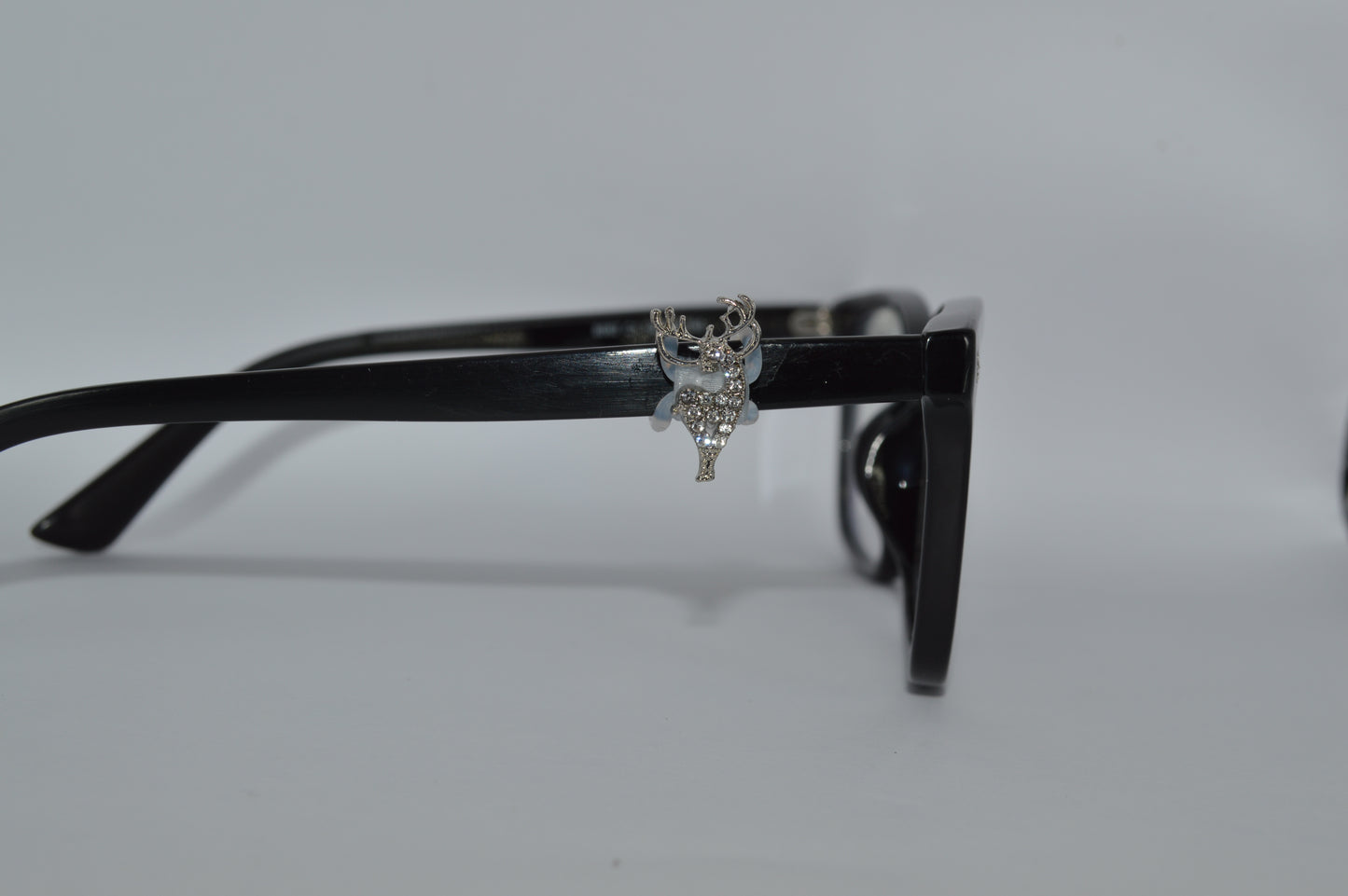 Silver Jeweled Deer Charm