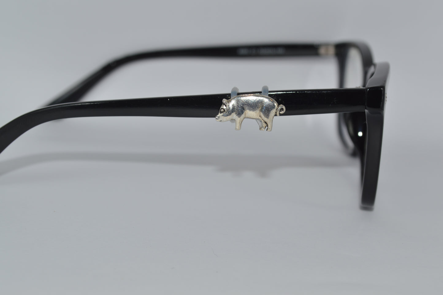 Silver Pig Eyedeco Charm