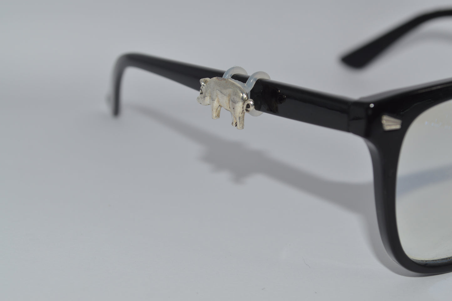 Silver Pig Eyedeco Charm