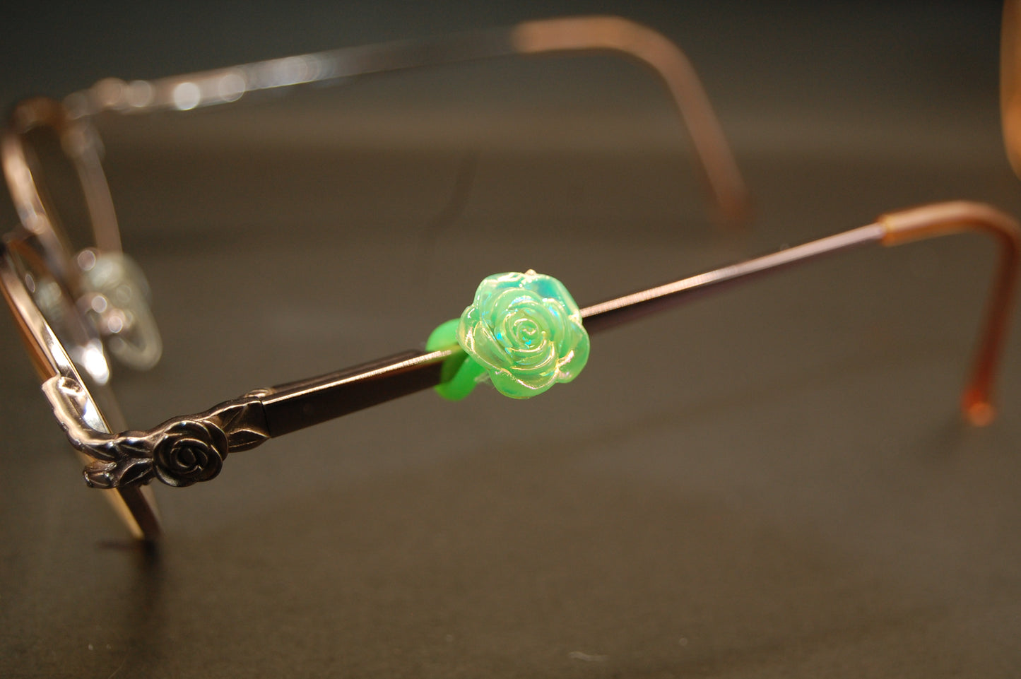 Iridescent Rose Eyedeco Charm