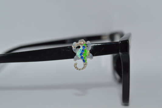 Colorful Jeweled Seahorse Eyedeco Charm