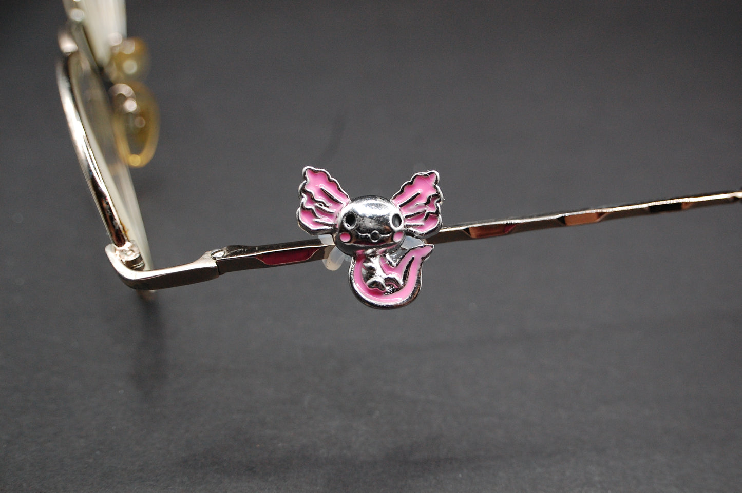 Pink Axolotl Eyedeco Charm