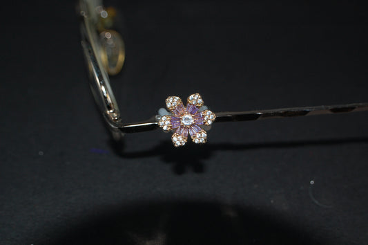 Jeweled Flower Purple Charm
