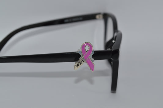 Pink Hope Cancer Ribbon Eyedeco Charm