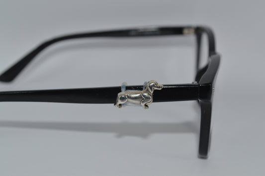 Silver Dachshund Eyedeco Charm