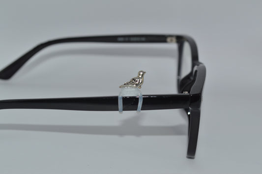 Silver Finch Bird Eyedeco Charm