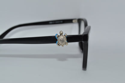 Silver Turtle Eyedeco Charm