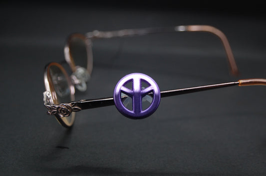 Purple Peace Sign Eyedeco Charm